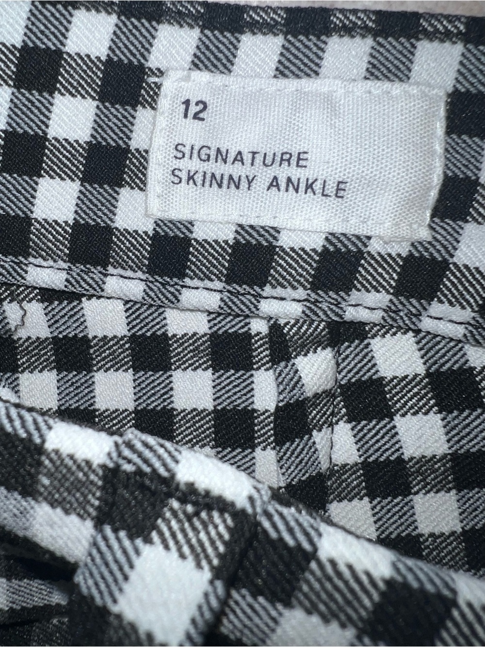 GAP Navy & White Gingham Chinos